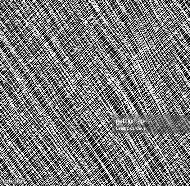 seamless black and white canvas textured pattern - linen background stock illustrations