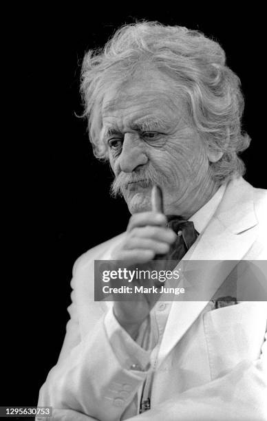 Hal Holbrook plays the role of American author, humorist and lecturer in his performance of "Mark Twain Tonight" at the University of Wyoming Arts &...
