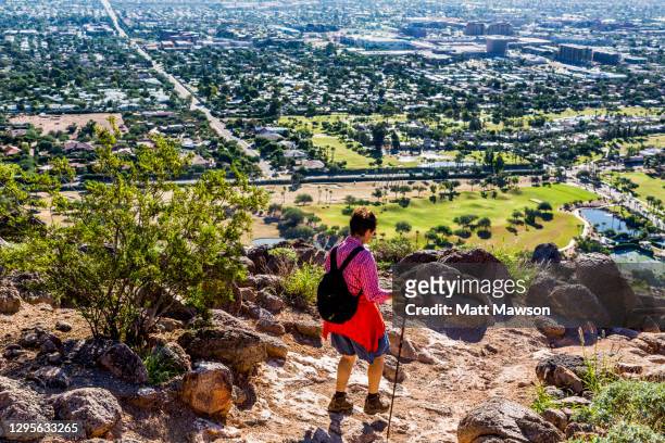 scottsdale arizona as seen from camelback mountain. usa - scottsdale stock pictures, royalty-free photos & images