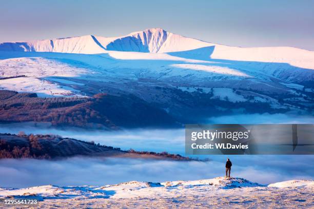 wales winter landscape - wales winter stock pictures, royalty-free photos & images