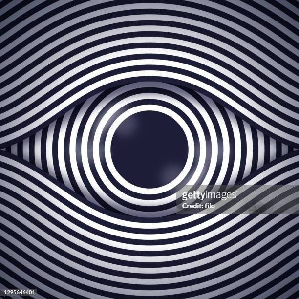 hypnosis eye - focus concept stock illustrations