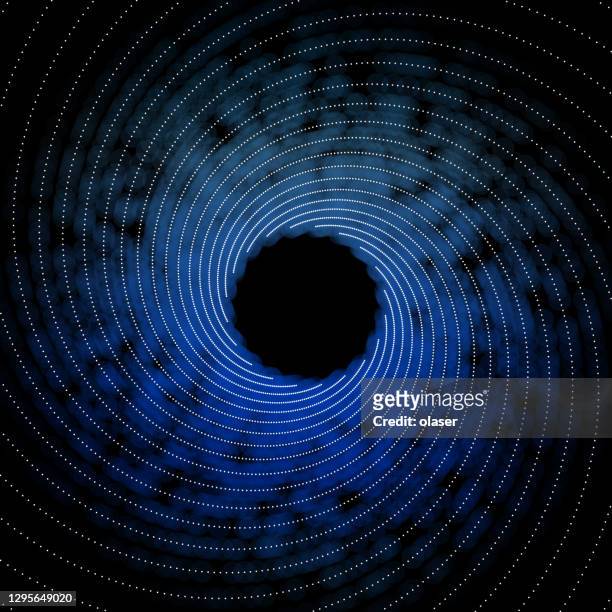 abstract swirl pattern in space - royal blue stock illustrations