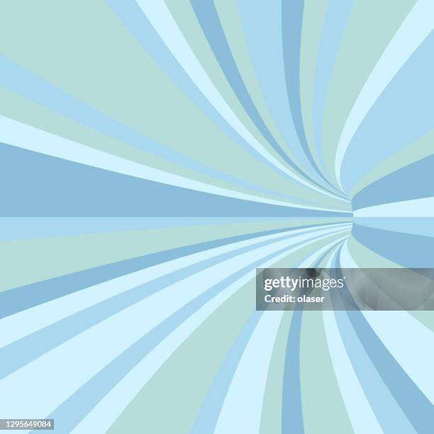 striped low contrast tunnel, turning right - tunnel stock illustrations