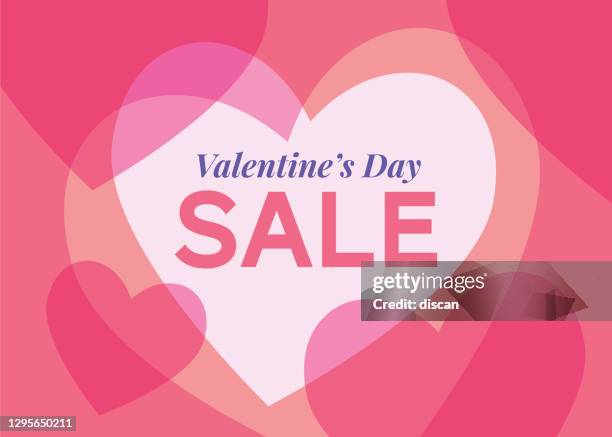 valentines day sale background with hearts frame. - valentine card stock illustrations