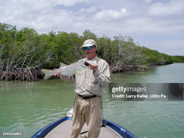 florida east coast fishing and fisherman showing a snook - snook fish photos et images de collection