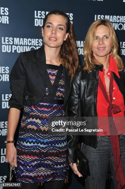 Charlotte Casiraghi and Virginie Couperie-Eiffel attend 'The Ides of March'Paris Premiere at Cinema UGC Normandie on October 18, 2011 in Paris,...