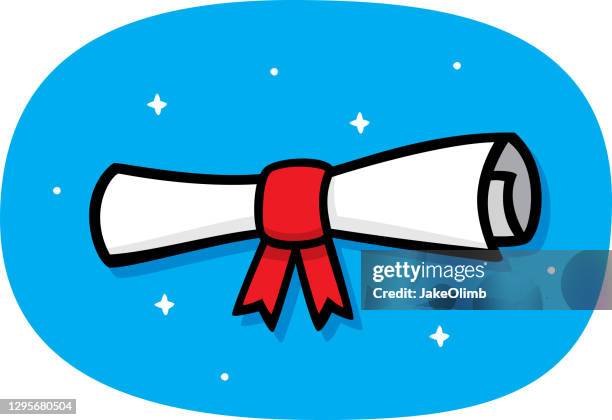 scroll doodle - diploma scroll stock illustrations