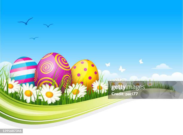 easter eggs - easter stock illustrations