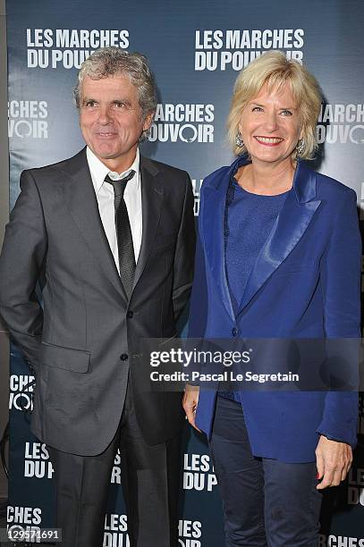 Claude Serillon and Catherine Ceylac attend 'The Ides of March'Paris Premiere at Cinema UGC Normandie on October 18, 2011 in Paris, France.