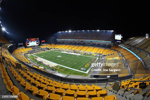 General view of Heinz Field prior to the AFC Wild Card Playoff game between the Pittsburgh Steelers and the Cleveland Browns on January 10, 2021 in...