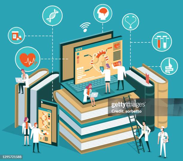 medical research - health education stock illustrations