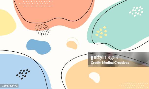 liquid style colorful pastel abstract background with elements vector. - art and craft stock illustrations