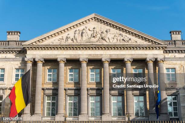 belgian federal parliament - belgium skyline stock pictures, royalty-free photos & images