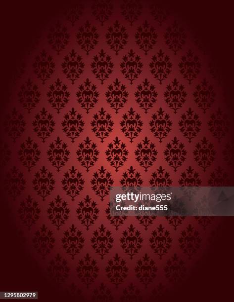 red damask background pattern - february background stock illustrations