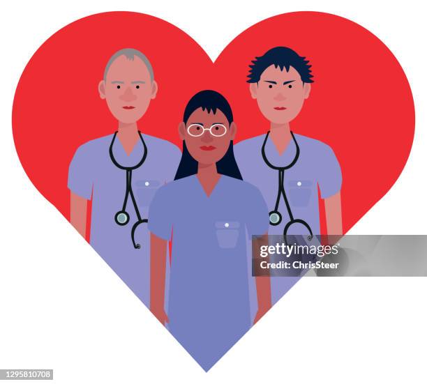 key workers thank you - nhs nurse stock illustrations