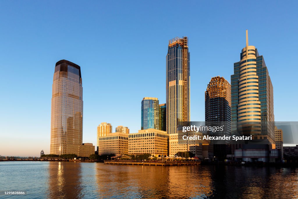 Jersey City skyline in the morning, NJ, USA