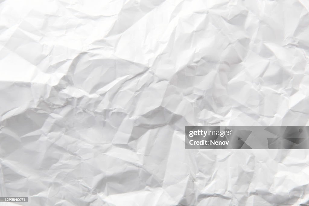 Texture Of Crumpled White Paper