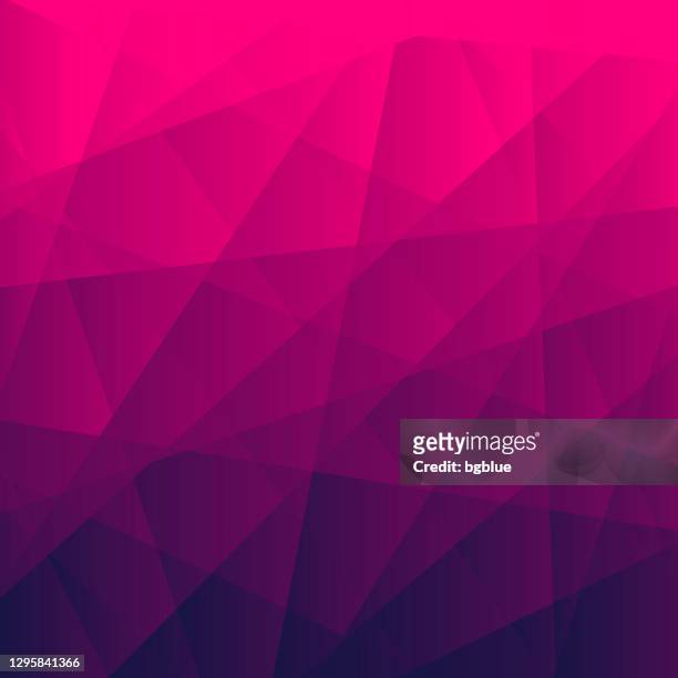 abstract geometric background - polygonal mosaic with pink gradient - magenta stock illustrations