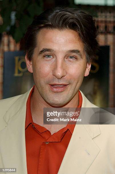 Actor William Baldwin arrives for the DVD launch of "Lord of the Rings: The Fellowship of the Ring" on August 5, 2002 at the Boathouse in Central...
