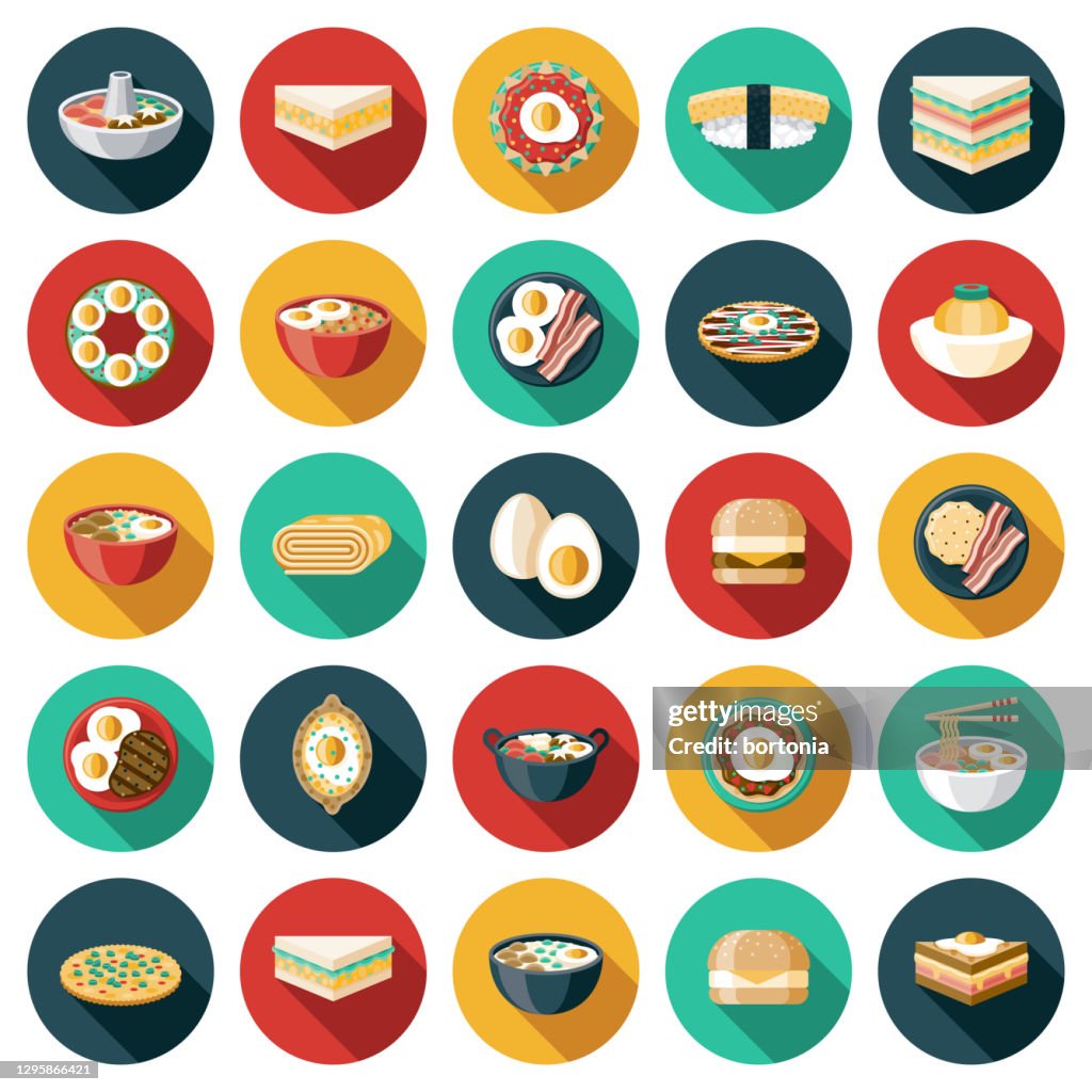 Egg Dishes Icon Set
