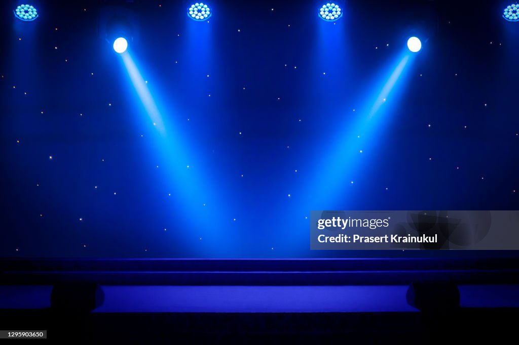 Colorful Bright Stage Lights in a Concert