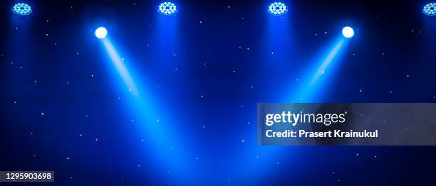 luminous rays from concert lighting against a dark background, musical instrument concept - thailand illumination festival bildbanksfoton och bilder