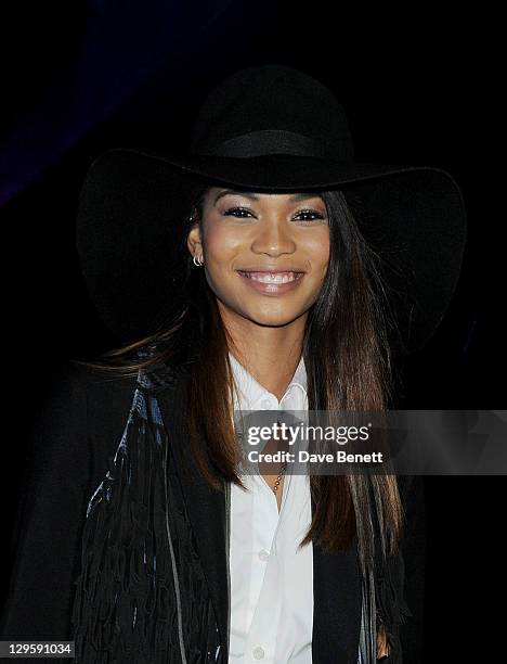 Model Chanel Iman attend the Vertu Global Launch Of The 'Constellation' at Palazzo Serbelloni on October 18, 2011 in Milan, Italy.