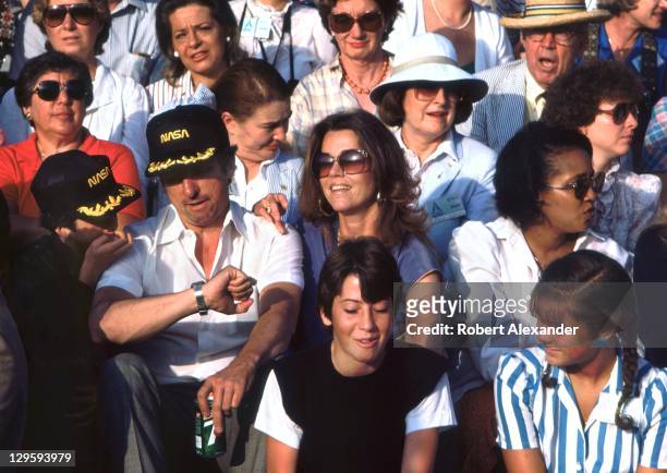 Actress Jane Fonda and her family await the launch of the Space Shuttle Challenger carrying the first woman astronaut, Sally Ride, into space. Fonda...