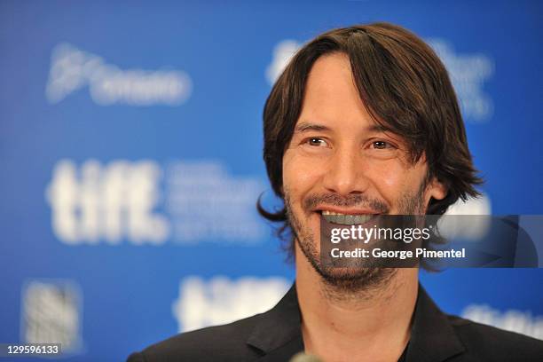 Actor Keanu Reeves attends "Henry's Crime" Press Conference during the 35th Toronto International Film Festival at The Hyatt Regency on September 14,...