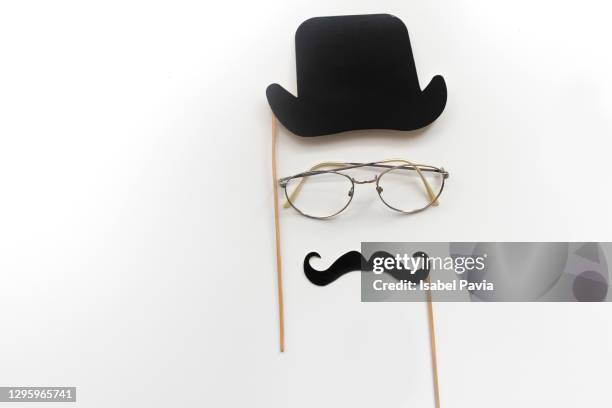 gentlemen carnival mask or photo booth props background - cartoon carnival stock pictures, royalty-free photos & images