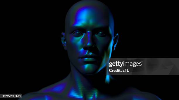 三維立體人像人工智能虛擬角色 - human face 3d stock pictures, royalty-free photos & images