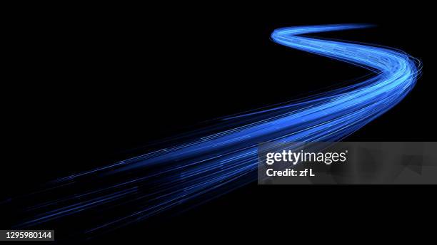 三維渲染快速流動的粒子數據 - radio wave stock pictures, royalty-free photos & images