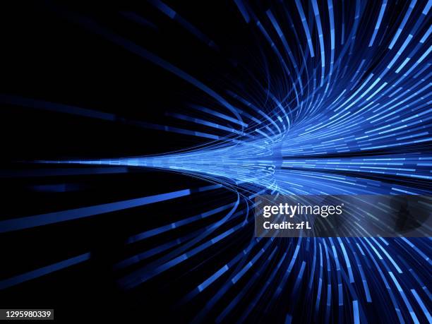 三維渲染快速流動的粒子數據 - radio wave stock pictures, royalty-free photos & images