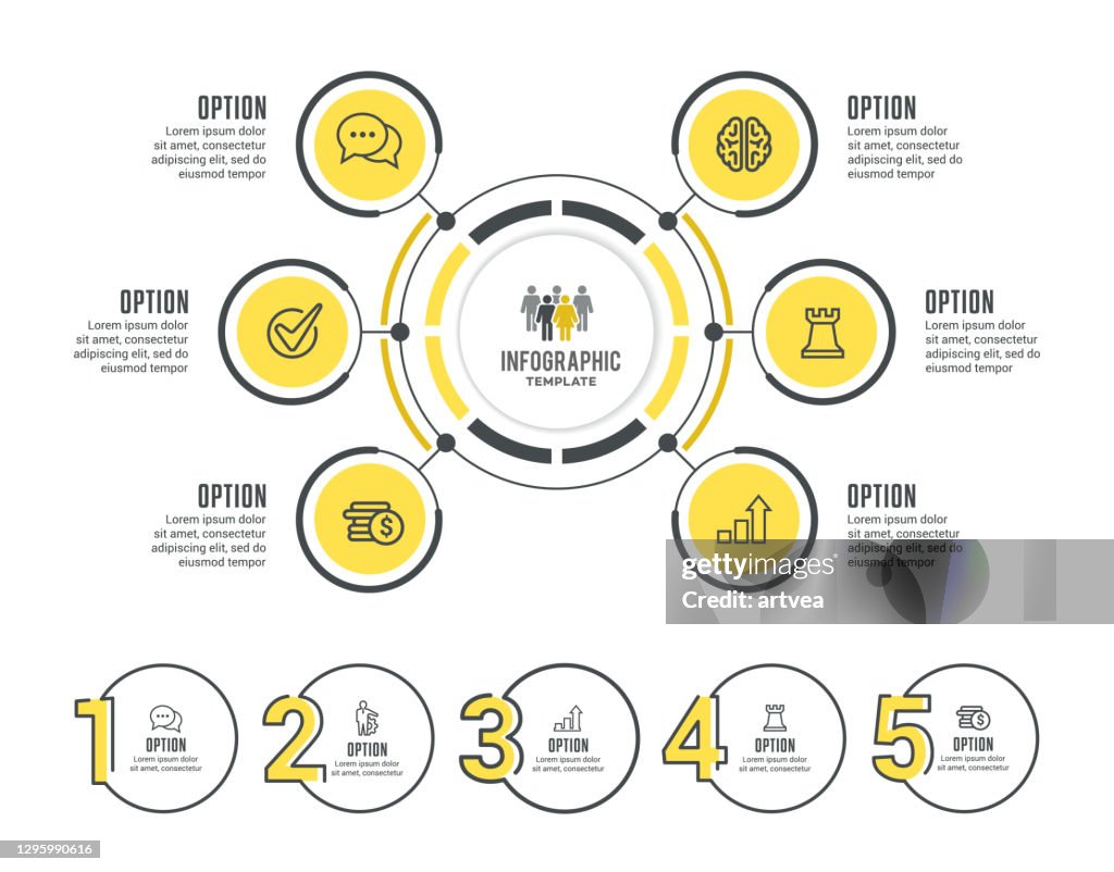 Conjunto de elementos infográficos