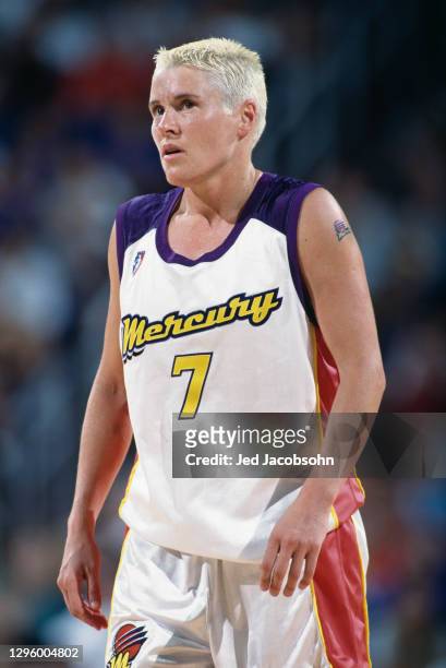 Michele Timms, Guard for the Phoenix Mercury during the WNBA Western Conference basketball game against the New York Liberty on 12th August 1997 at...