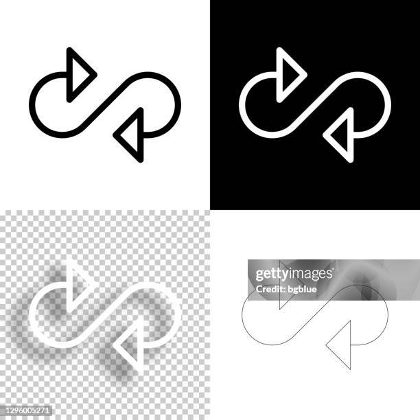 infinite. icon for design. blank, white and black backgrounds - line icon - infinity symbol editable stock illustrations