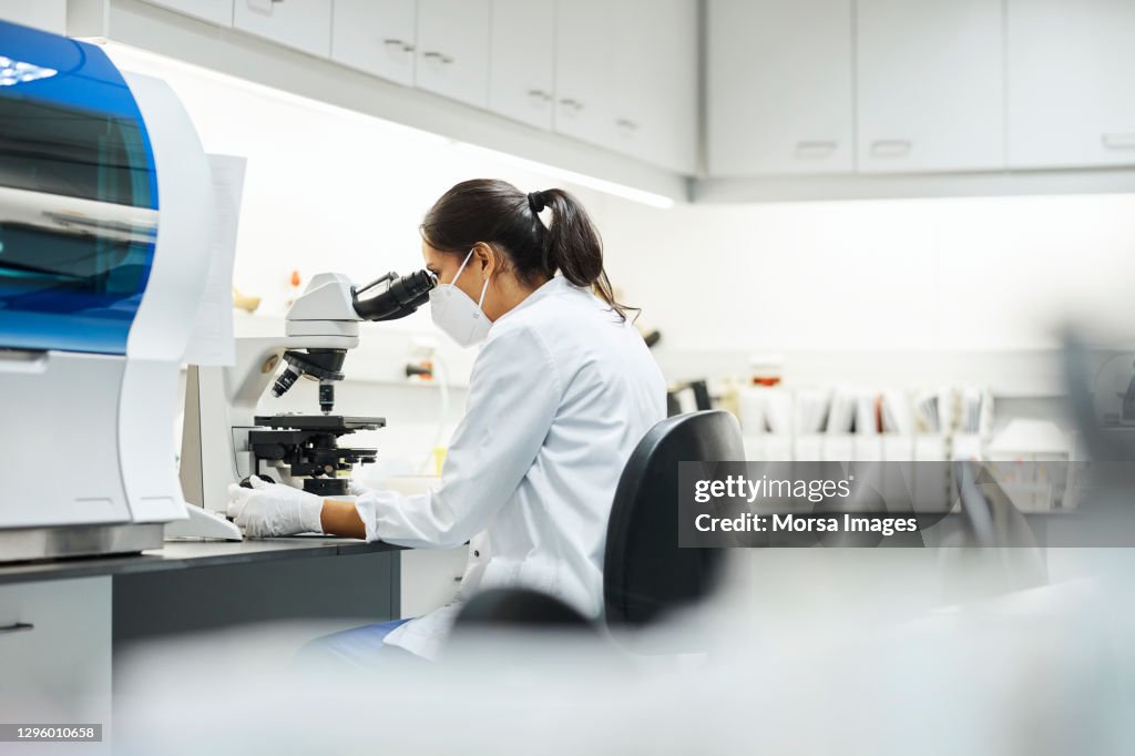 Doctor working in lab during COVID-19 outbreak