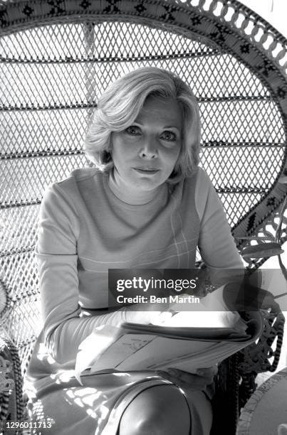 Barbara Bain as Dr Helena Russell in The Taybor episode of Space 1999, London, June 1976