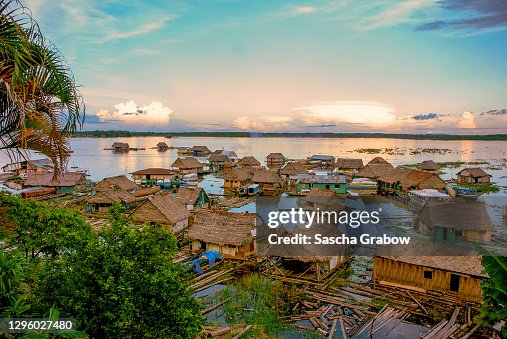 Amazon River Floating Village Amazon River Floating Village