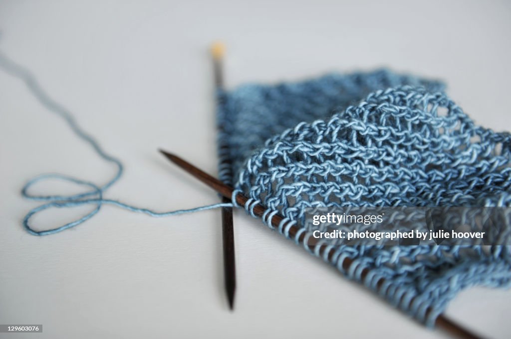 Knitting in progress