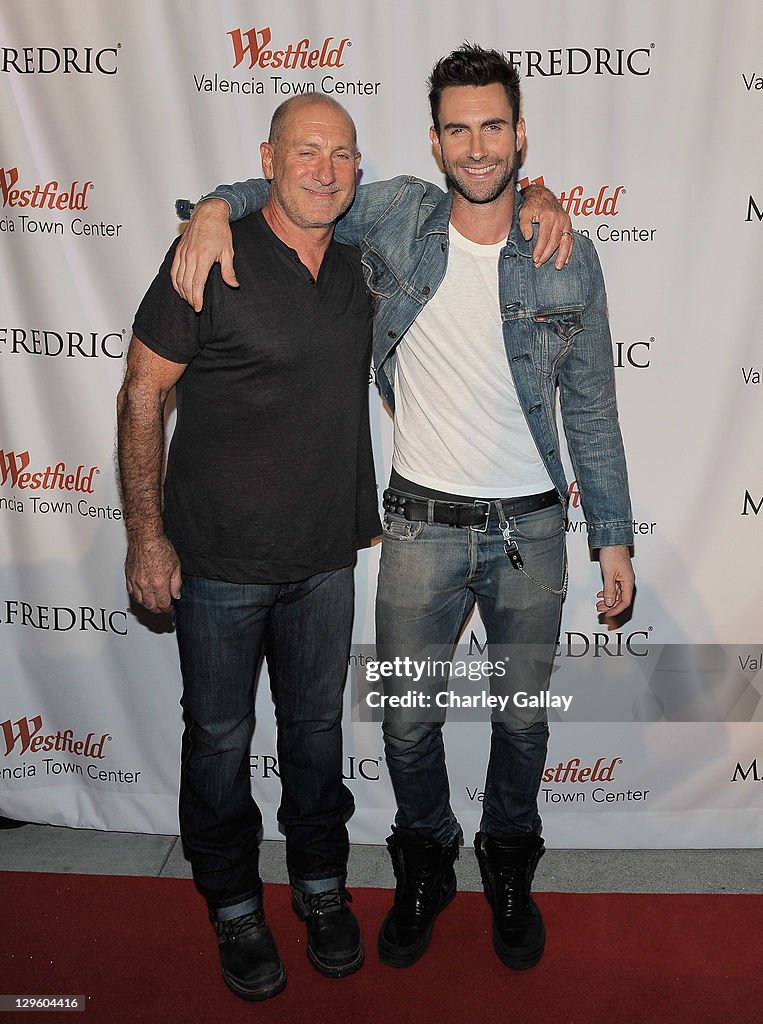 Adam Levine Attends the Grand Opening Of M. Fredric At Westfield Valencia Town Center