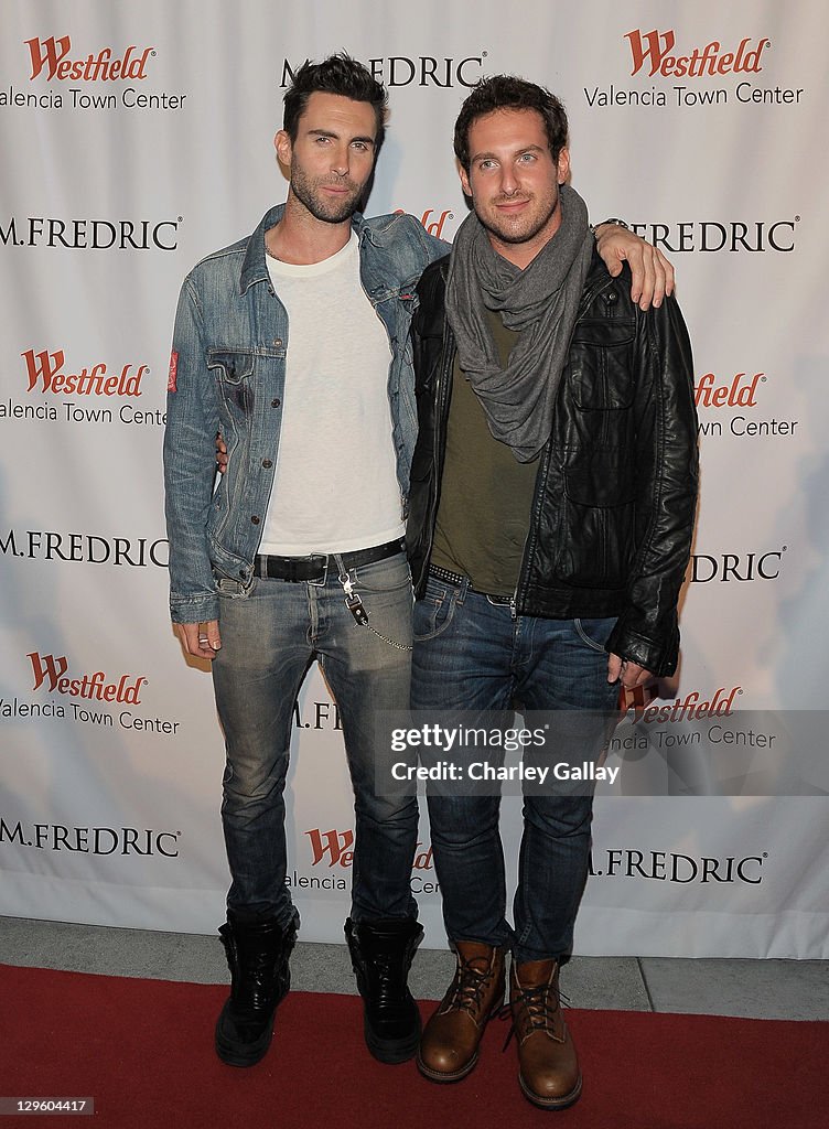 Adam Levine Attends the Grand Opening Of M. Fredric At Westfield Valencia Town Center