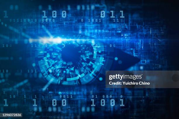 cyber crime eye - cyber risk imagens e fotografias de stock