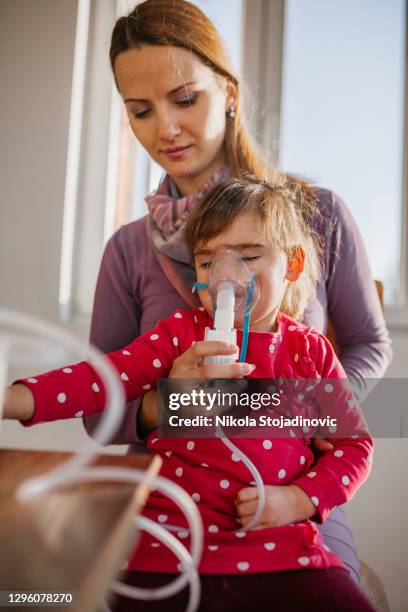 Baby Using Inhaler Mother Child Inhaler Photos and Premium High Res Pictures - Getty Images
