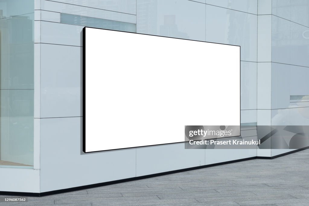 Blank advertising billboard on a street wall, mock up.