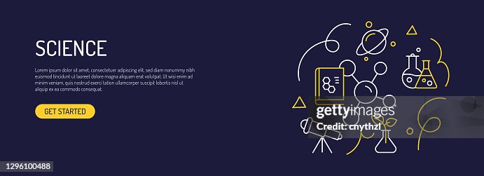 Free Science Header Science Related Web Banner Line Style Modern Design Vector Illustration ...