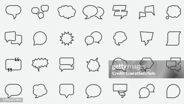 ilustrações de stock, clip art, desenhos animados e ícones de speech bubbles feeling concept icons - balão de pensamento