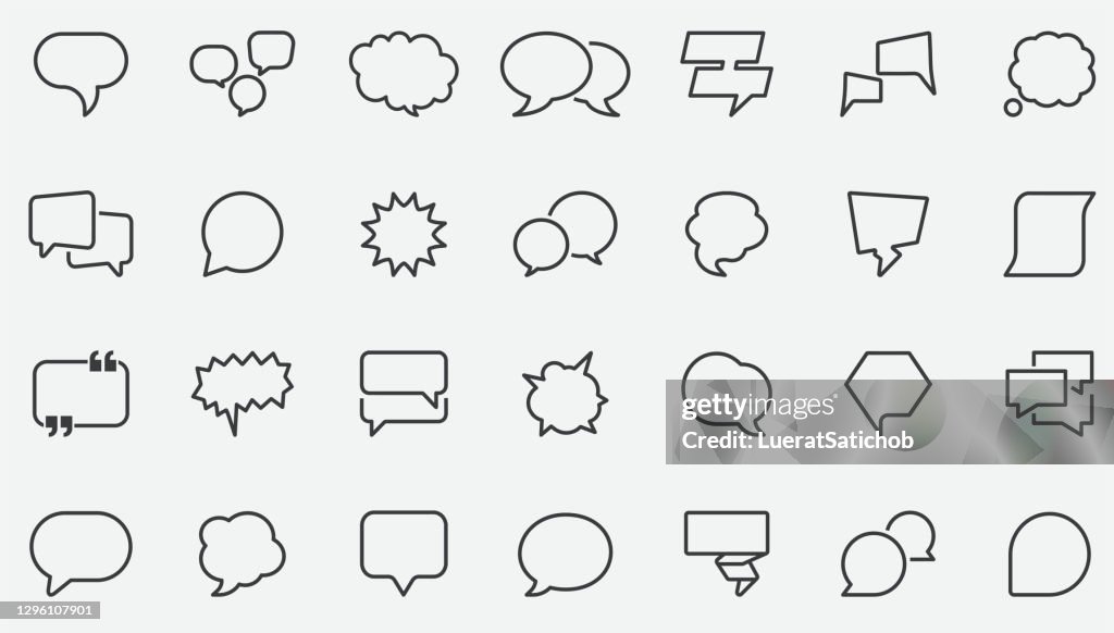 Tal Bubbles Känsla Concept Ikoner