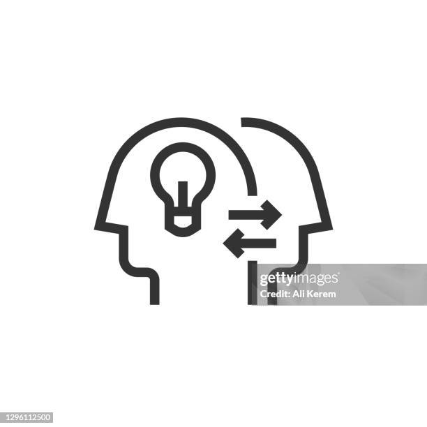 sharing experience line icon - sharing stock-grafiken, -clipart, -cartoons und -symbole