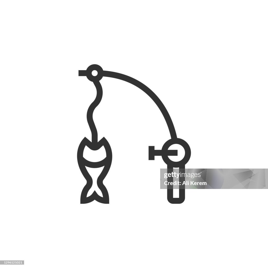 Fishing Rod Line Icon